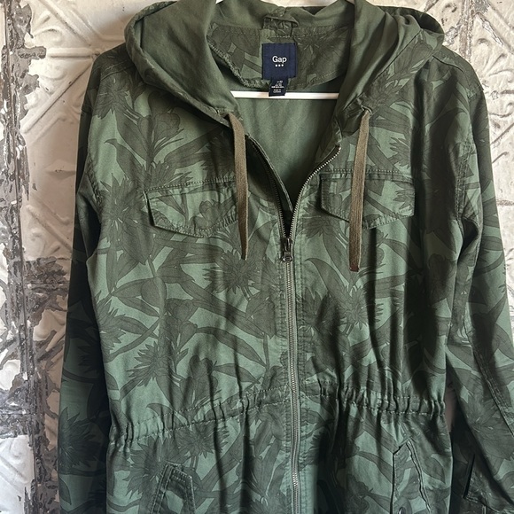 Gap green floral utility jacket - Picture 2 of 6